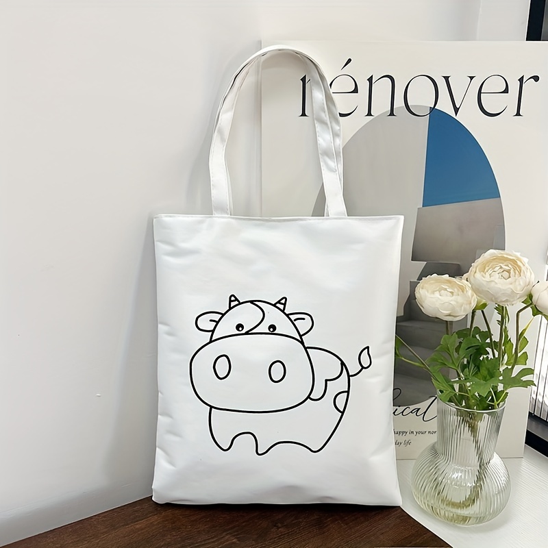 Minimalist Canvas Tote Bag, Large Capacity Shopping Bag, Versatile Shoulder  Bag - Temu