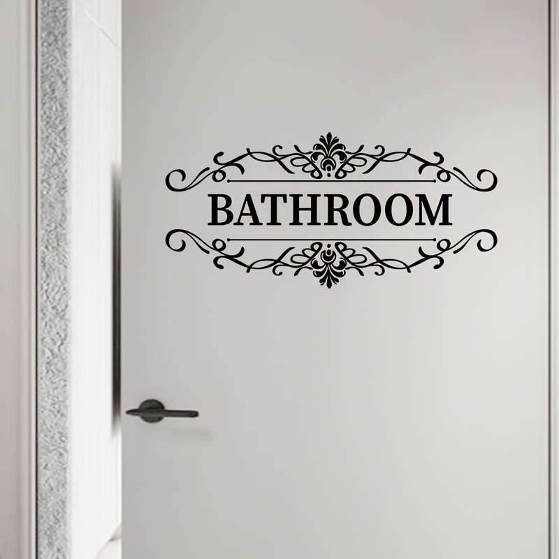 Classic Bathroom Logo, Bathroom Home Door Sticker, Decorative Wall Sticker,  Self-adhesive, Room Decoration, Aesthetic Room Decor, Home Decoration,  House Decor, Cute Aesthetic Stuff, Cool Gadgets, Unusual Items - Temu  United Arab Emirates