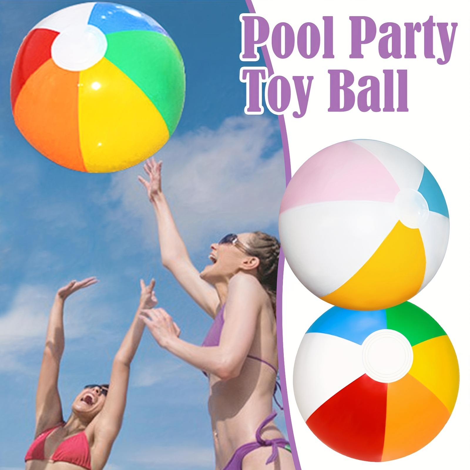 Tumalagia - Ballon de plage lumineux pour piscine de 40 cm avec 16 couleurs  de boules lumineuses et 4 modes d'éclairage pour jeux de piscine
