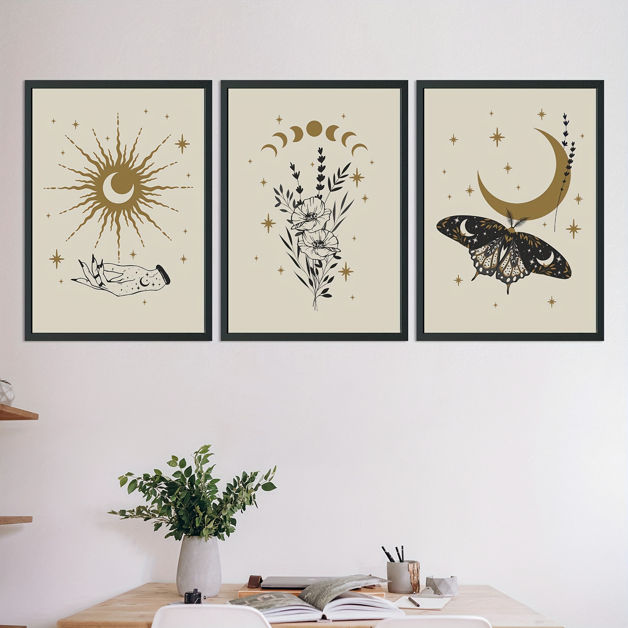 Art Canvas Print Posters Sun moon Tarot Canvas Wall Art - Temu