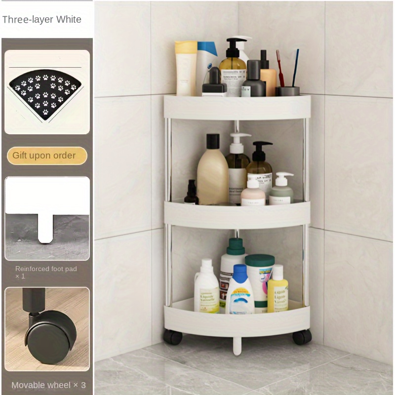 Multipurpose Bathroom Corner Shelves, Shower Storage Rack For