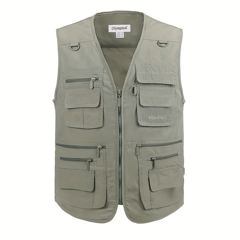 Men's Casual Multi Pocket Vest Chic Lightweight Cargo Vest - Temu