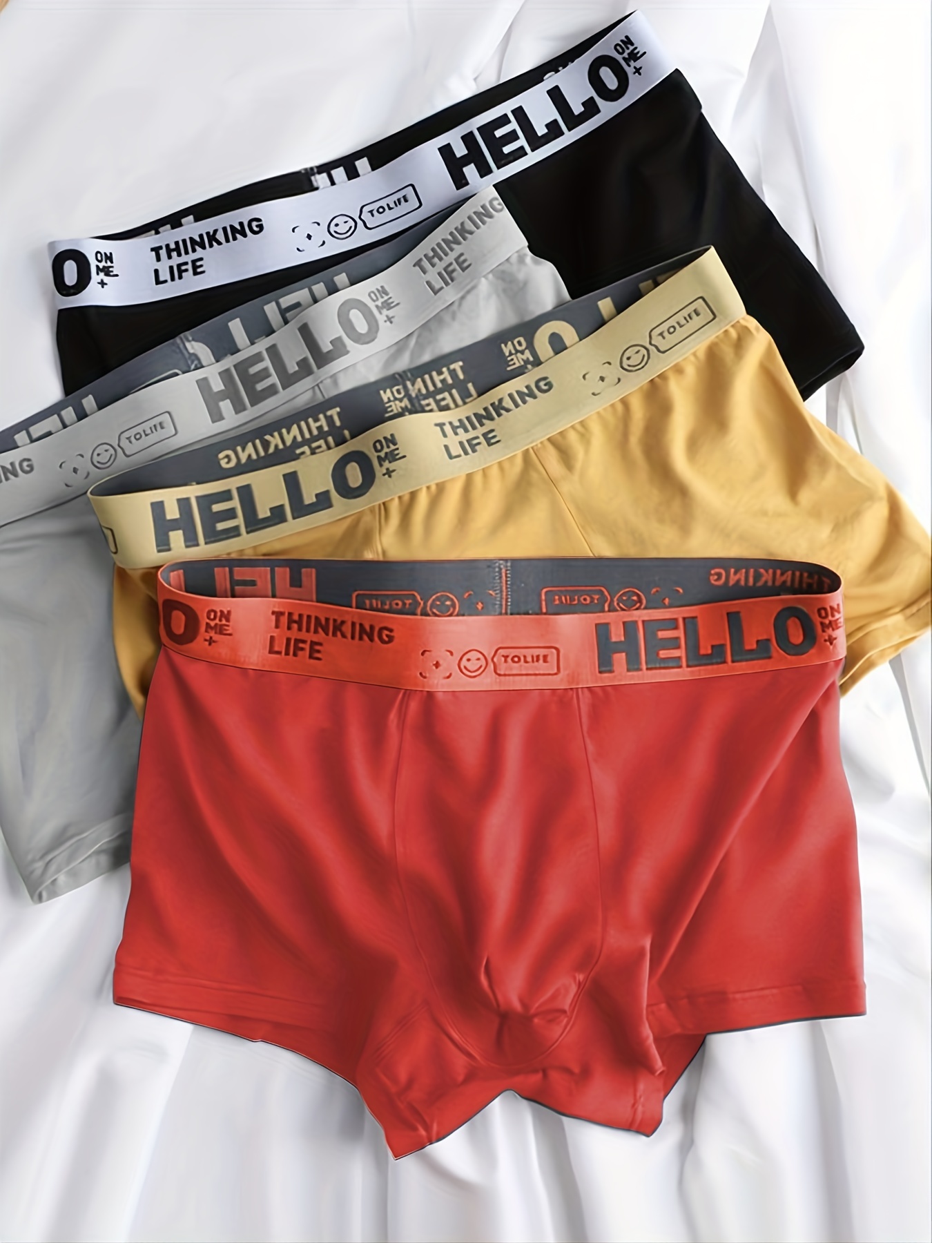 Men's Cotton Breathable Stretch Boxer Briefs Underwear - Temu