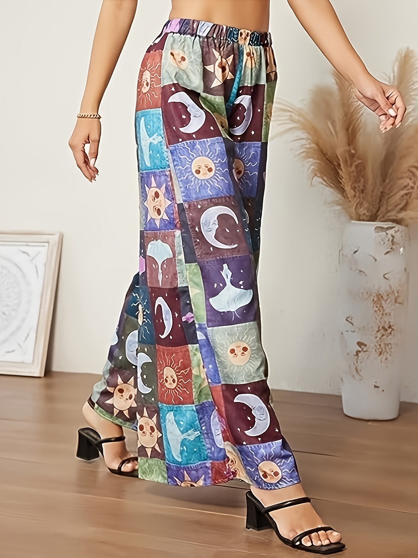 Patchwork Printed Palazzo Pants