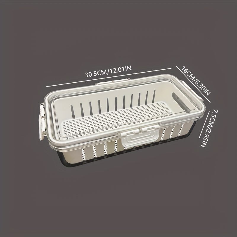 1pc Refrigerator Food Storage Container With Seal Lid For Kitchen Fruits  Vegetables Eggs, Freezer-safe And Food-grade