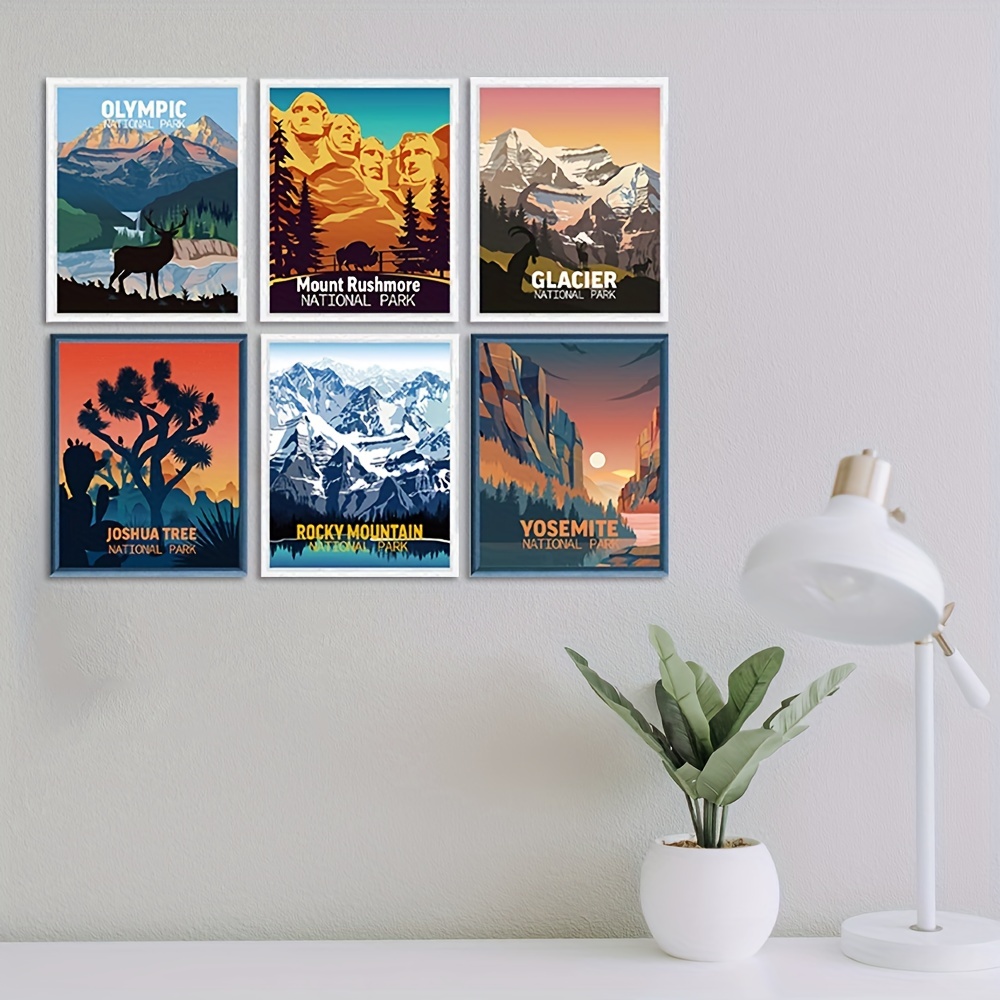 National Park Print set Set of 5 Prints National Park Art 