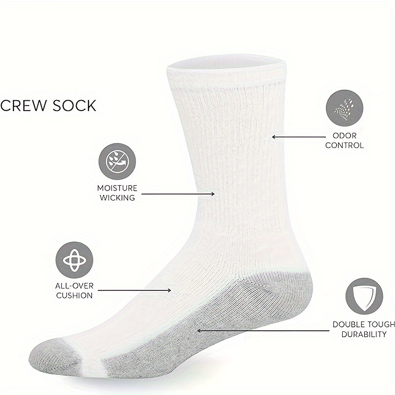 6 12 Pairs Sport Socks Crew Socks For Men And Women Moisture Wicking  Athletic Socks - Sports & Outdoors - Temu Canada