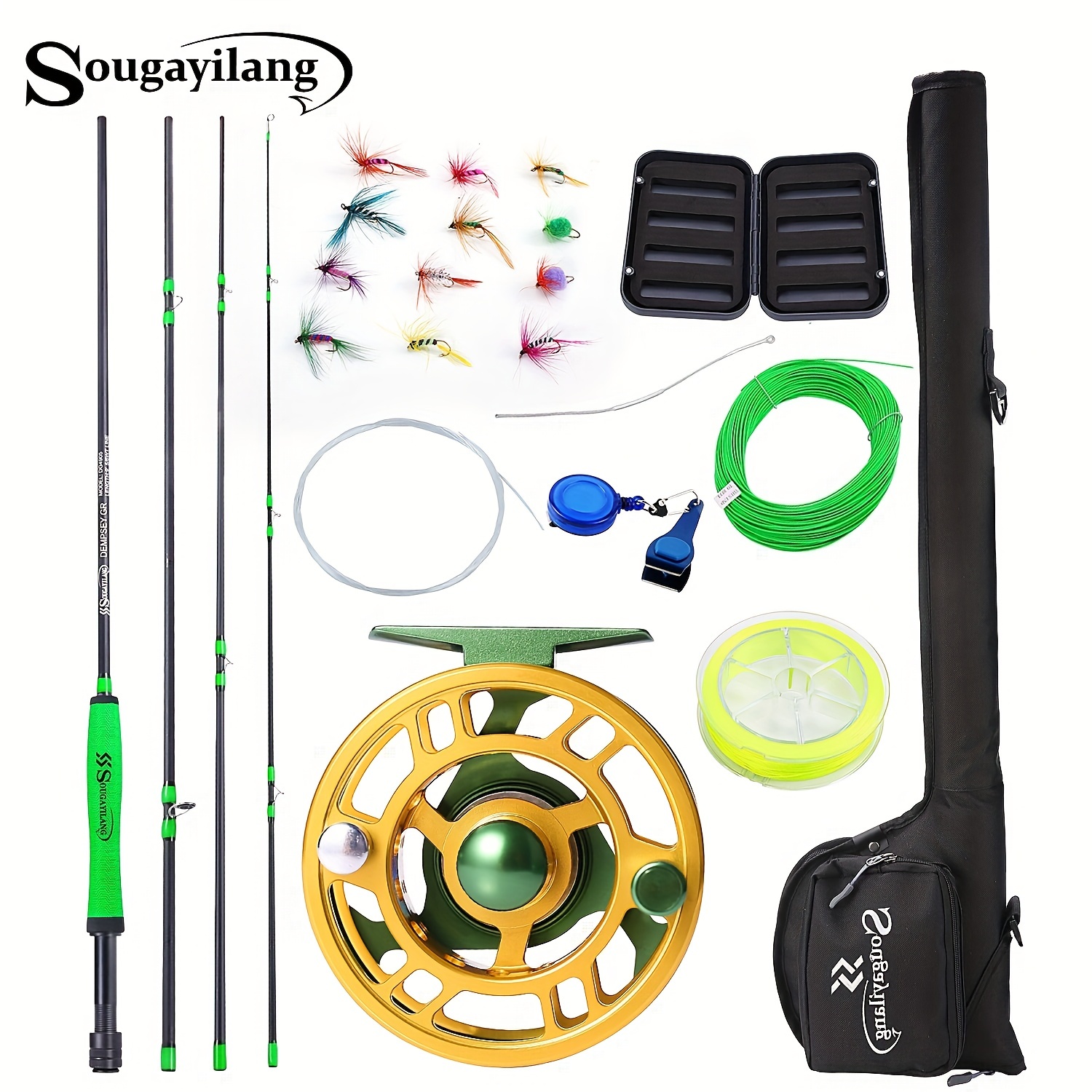 Sougayilang 5/6 Fly Fishing Rod Reel Combos With Lightweight - Temu