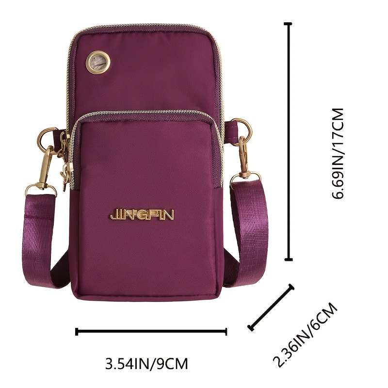 Mini Flap Crossbody Phone Bag, Letter Print Shoulder Bag, Women's Studded  Decor Square Purse (4.7*6.7*3.7) Inch - Temu