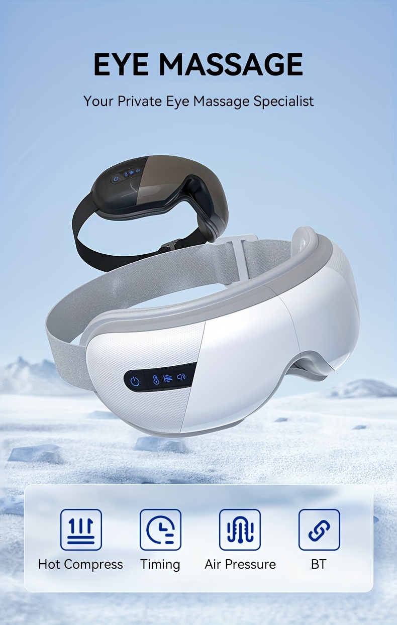 heated eye massager for migraines rechargeable eye mask facial massager relax and reduce eye   dark circles eye bags dry eyes     valentines day gift for boy   details 0