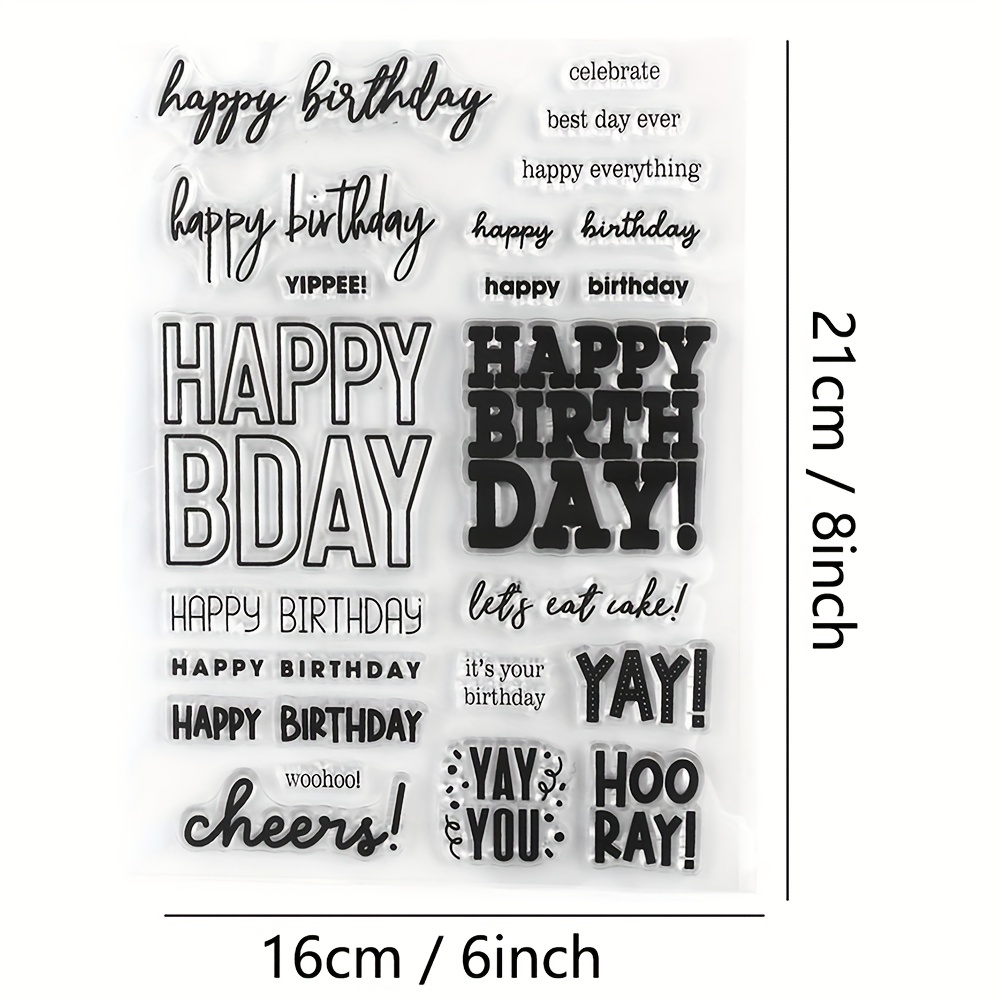 Happy Birthday Just for you Love Rubber Clear Stamp for Card Making  Decoration and Scrampbooking - AliExpress