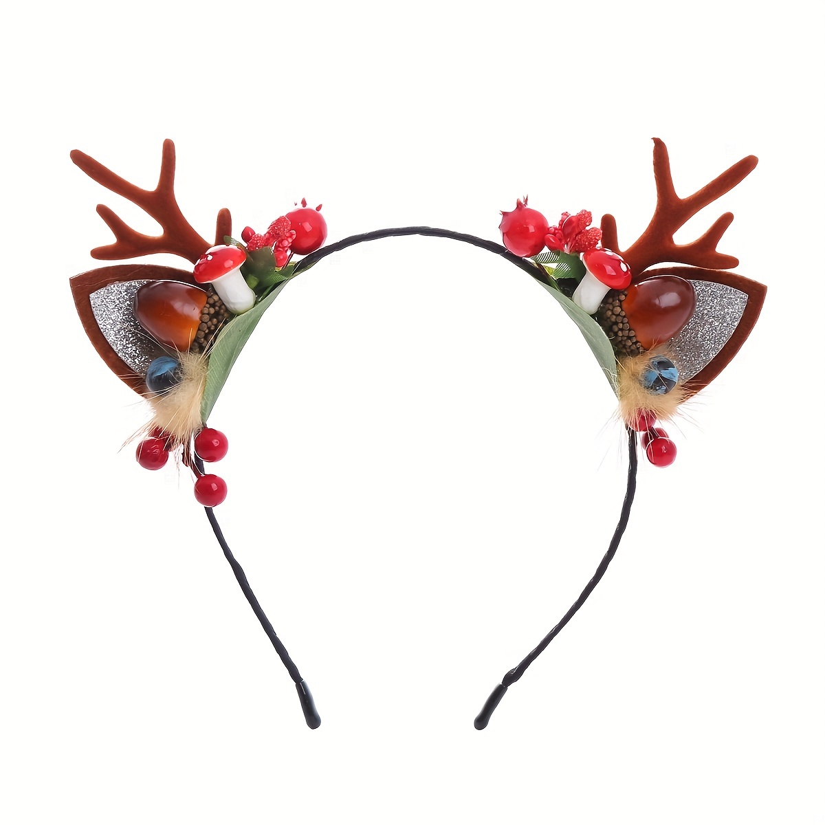 Christmas Antlers Bell Headband Shimmering Cute Head Hoop - Temu