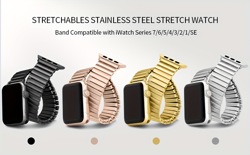 Elastic Watchband Stainless Steel Series 7 6 5 Metal Strap Strech
