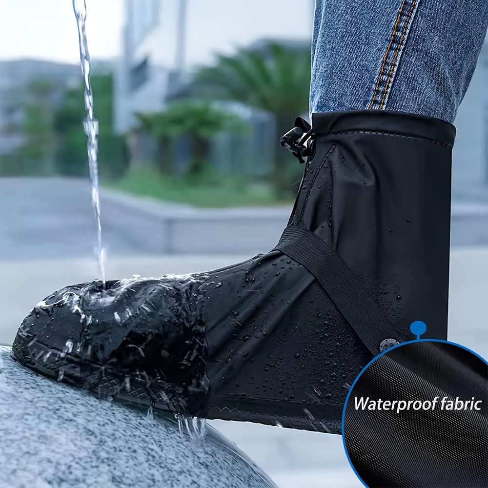 Stay Dry Stylish: Rain Boots Cover Anti slip Zipper Men - Temu Canada