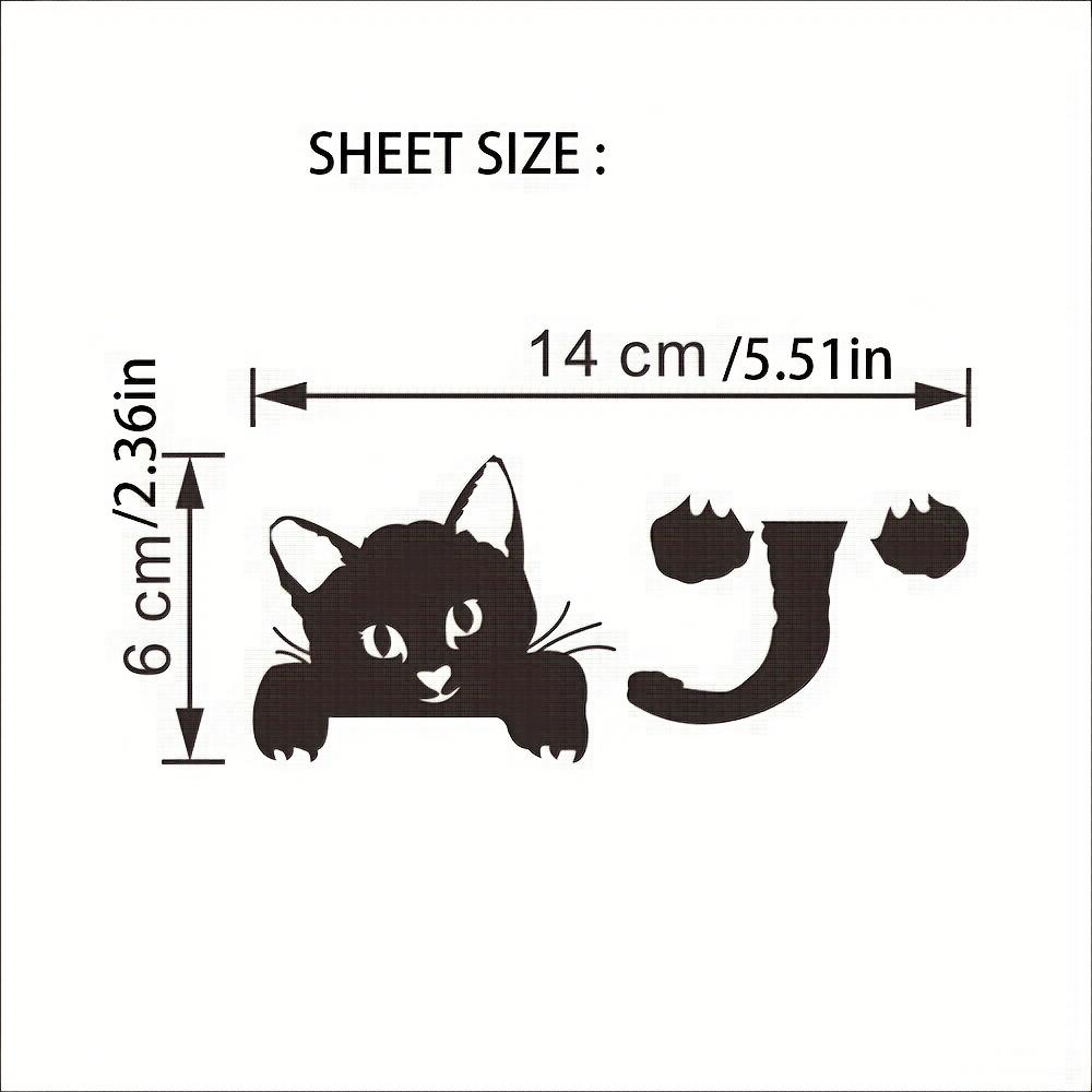 1pc Kitten Bedroom Switch Sticker Trade Wall Sticker Wholesale Self-adhesive Removable Pvc Wall Sticker 2.36in*5.51in
