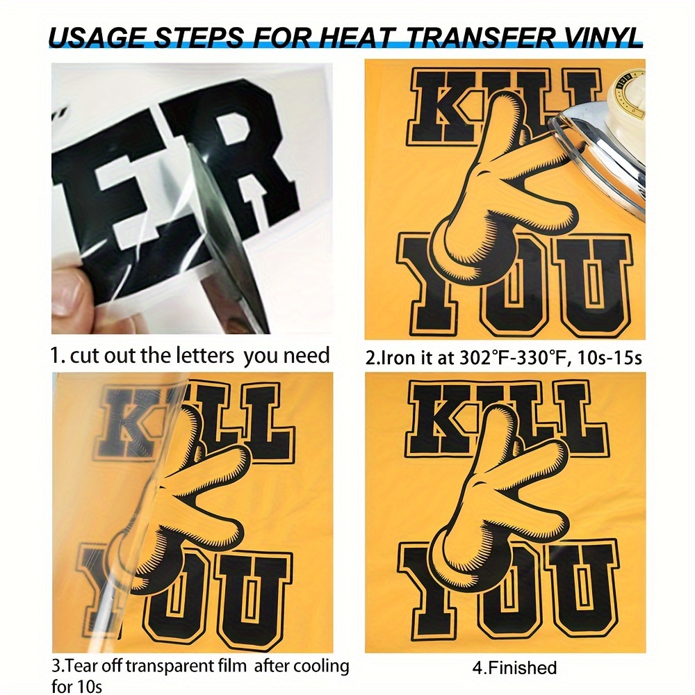 Iron On Letters For Clothing Htv Heat Transfer Vinyl - Temu