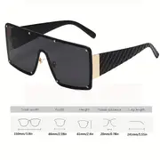 y2k one piece fashion sunglasses for women men rivet gradient sun shades for cycling summer beach party club details 3