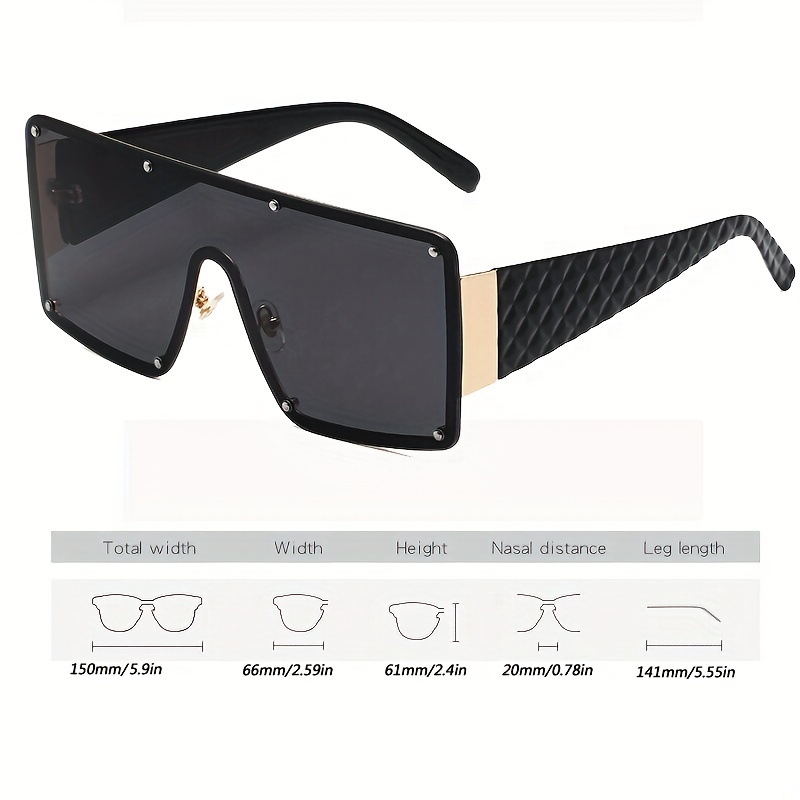 Y2K Gradient UV400 One Piece Sunglasses with Rivets