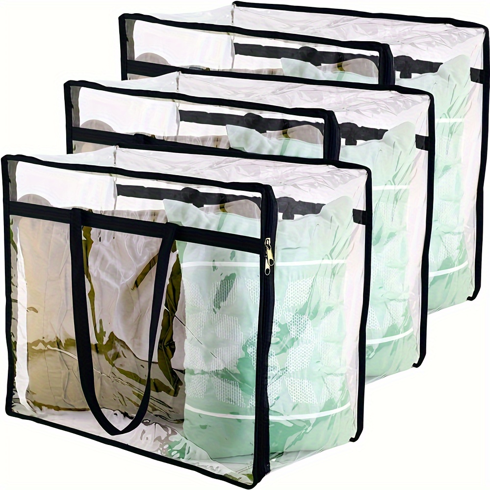 Multi purpose Clear Zippered Storage Bags Bedding Linen - Temu United  Kingdom