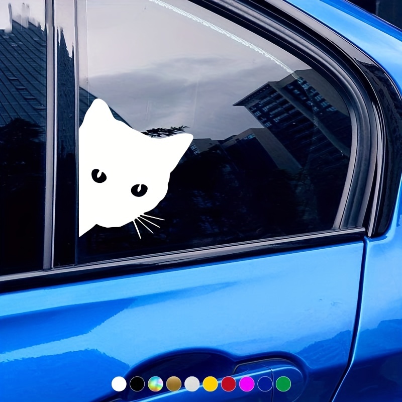 Niedliche Cartoon Lustige Autoaufkleber Schwarz Weiße Katzen