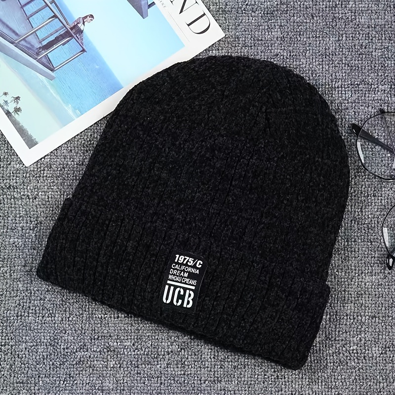 Mens Winter Warm Pullover Wool Hat Thickened Ear Protection Cycling Winter Hat