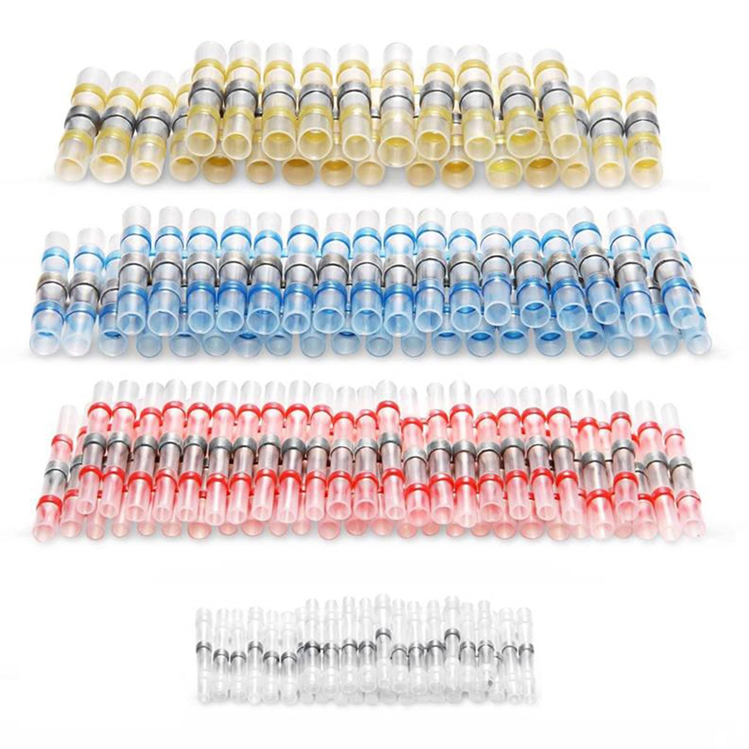 100pcs Seal Wire Connectors Heat Shrink Tube Sleeves Kit Waterproof