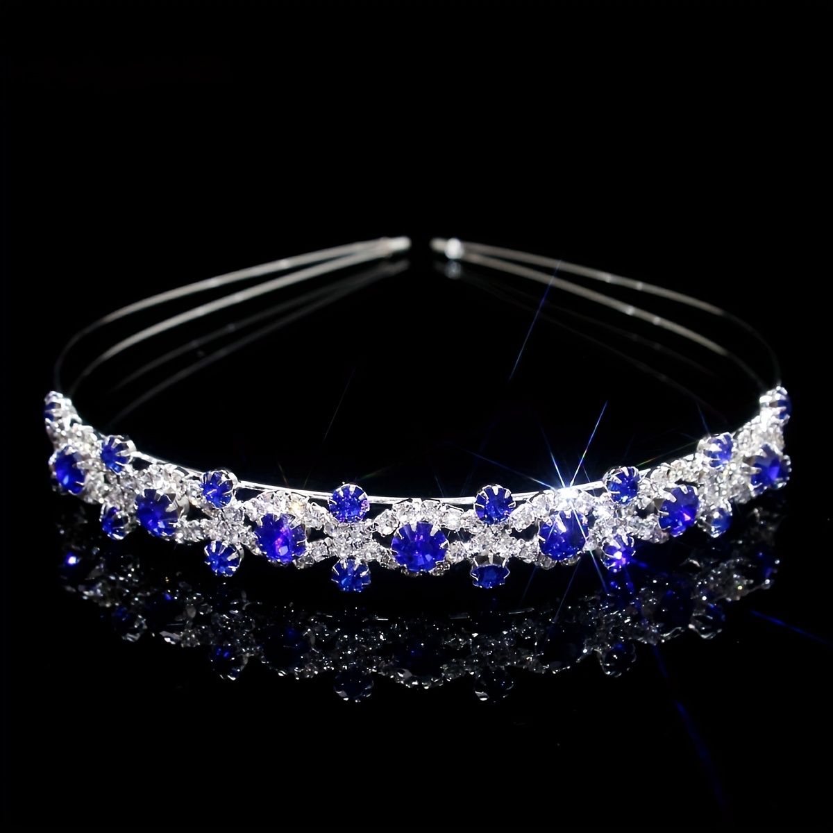 

Rhinestone Headband Exquisite Queen Crown Tiara Head Jewelry Bridal Wedding Hair Accessories