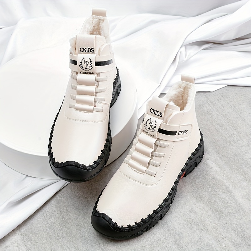 Women's Winter Warm High-Top Ankle Boots with Lined Collar
