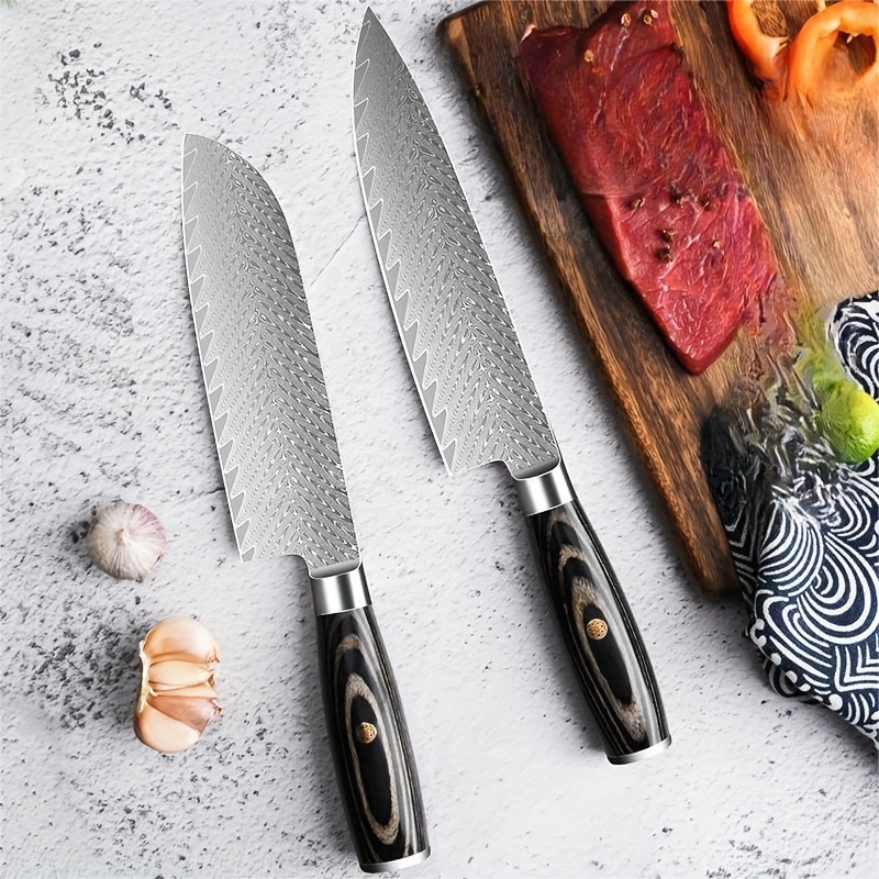 Damascus Knife Set Food safe Kitchen Knife Set Ultra sharp - Temu