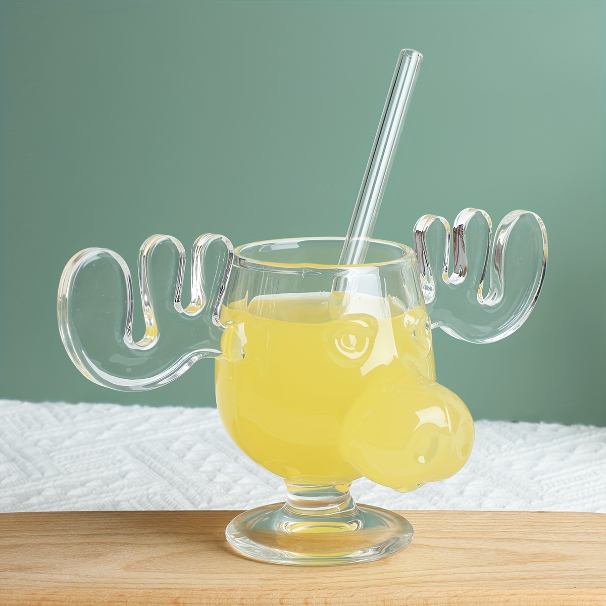 Cute Moose Cocktail Glass Clear Wine Glass - Temu