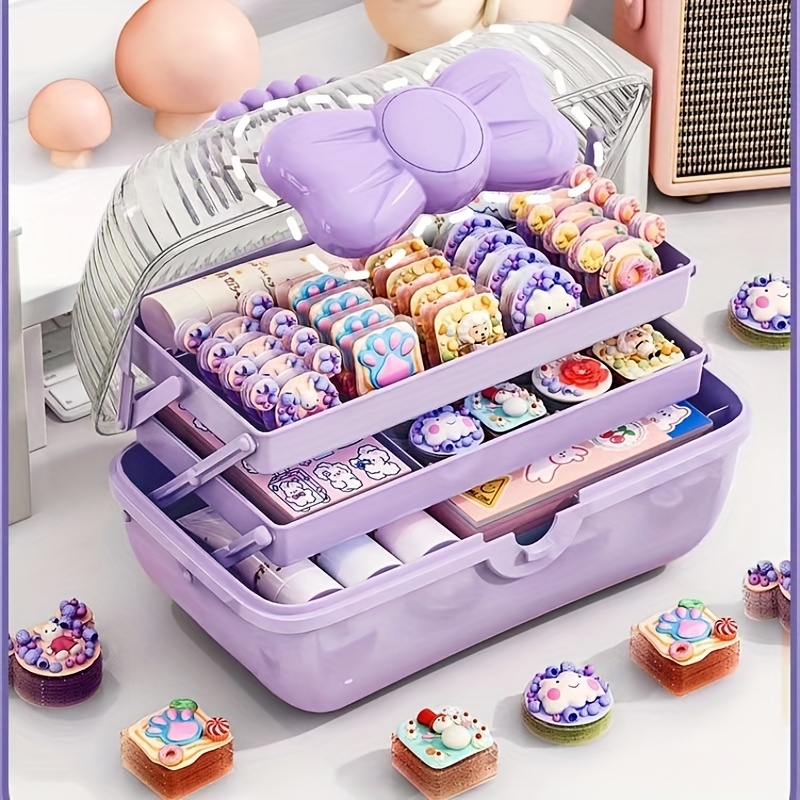Cute Cartoon Style Storage Box Children's Hair Accessories - Temu