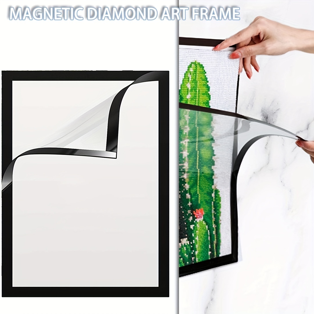 NAIMOER 2Pack Diamond Painting Frames, Frame for 30x40cm Diamond Painting  Canvas, Magnetic Diamond Art Frame Self-Adhesive, Painting Frames for Wall