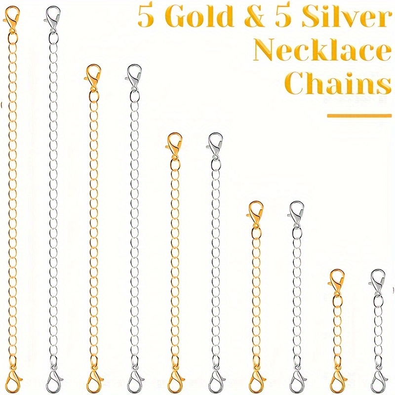 Necklace Extender Chain 4 Sizes Jewelry Extenders Extension - Temu