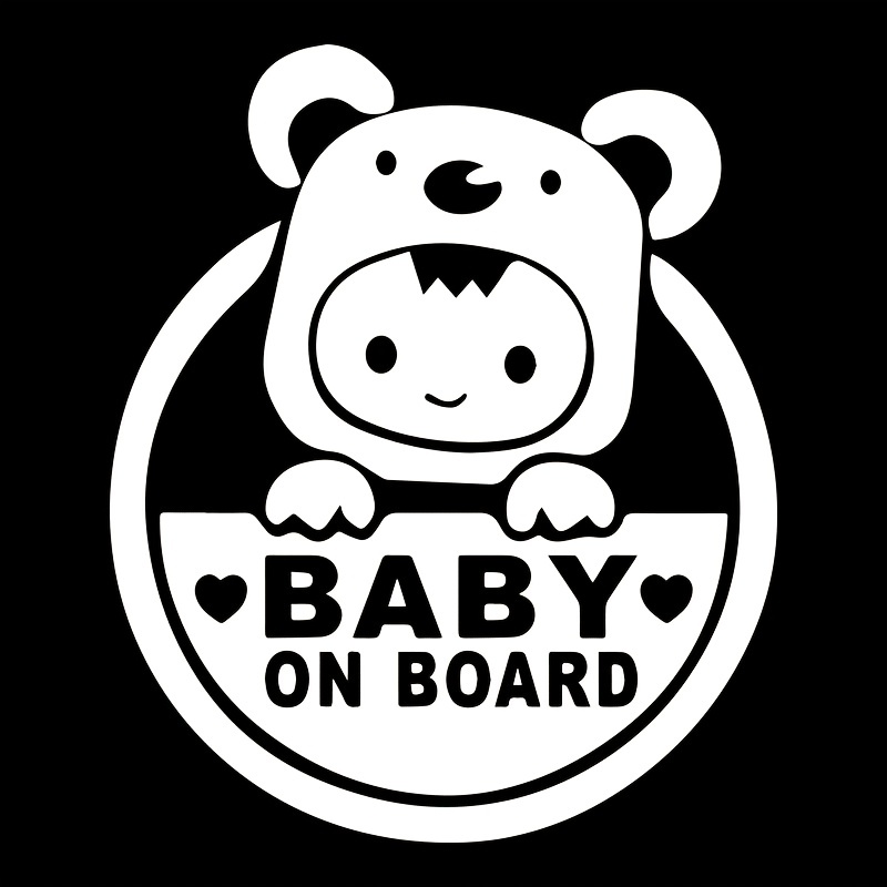 1pc Baby On Board Schild Autofenster Stoßstange Aufkleber Aufkleber – Carlos  From The Hangover & Baby Fußabdruck im Herz Design Bundle - Temu Switzerland