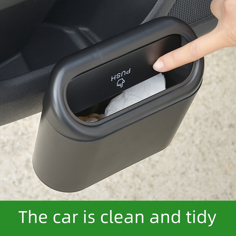Waterproof Car Trash Bin with Lid Mini Hanging Dustbin Garbage Organizer  Pressing Trash Can Garbage Container Bin Vehicle Home Office Accessories –  the best products in the Joom Geek online store