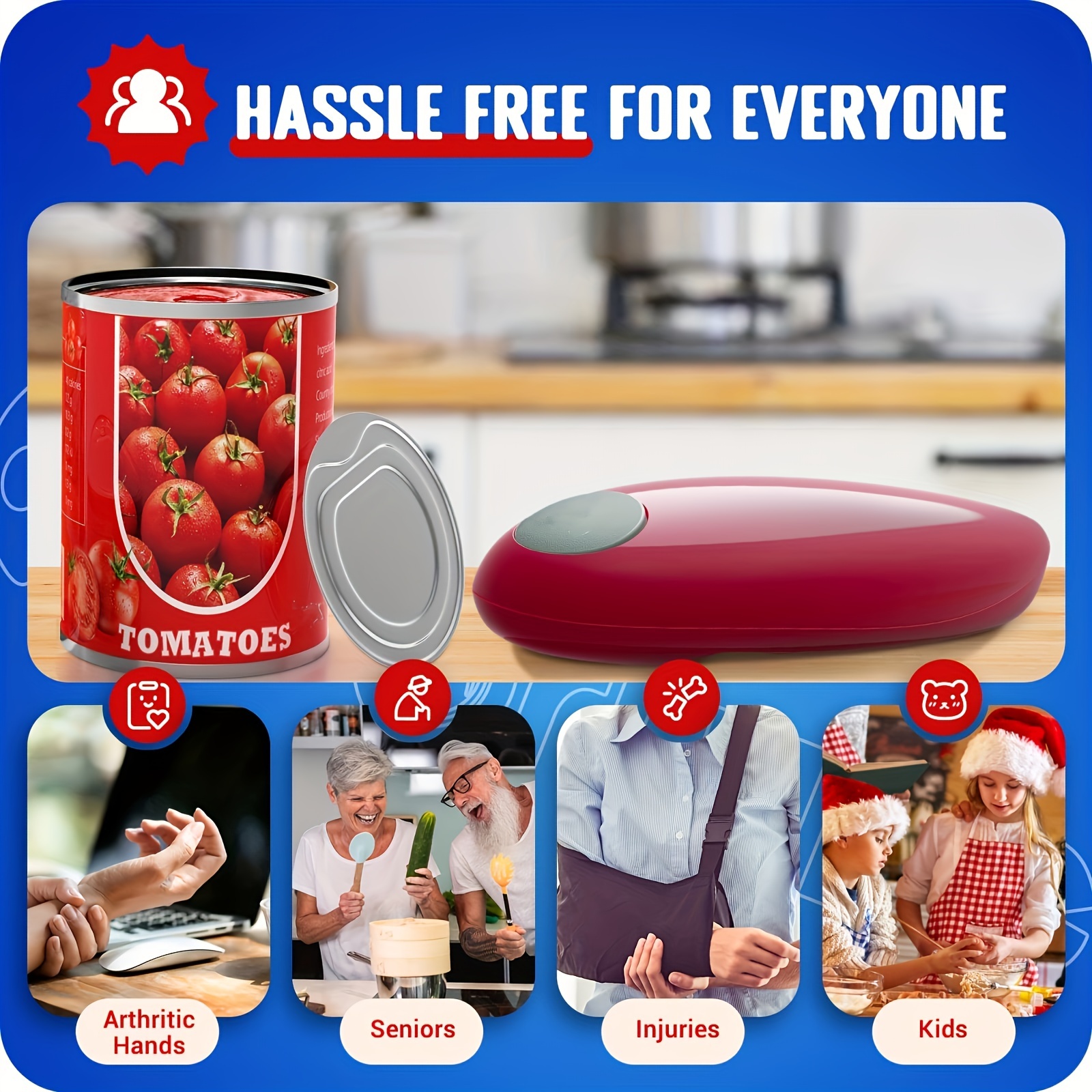 Hands Free Can Opener - Automatic Can Opener - Easy Comforts