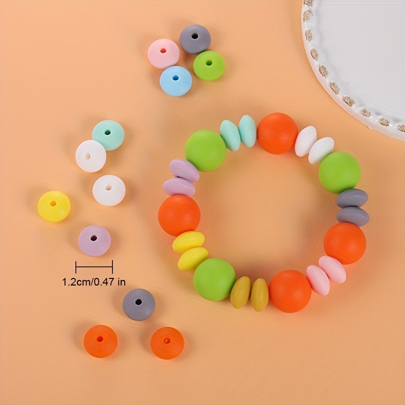 Abacus Bead Shape Silicone Beads 10 Colors Mixed Color - Temu