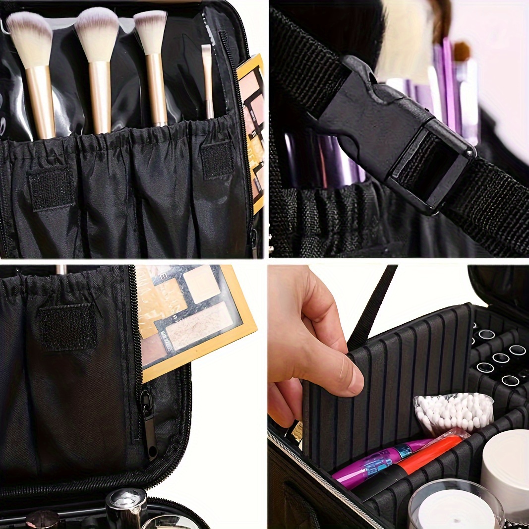 Bolsa de maquillaje de viaje grande para mujer y chicas, bolsa para  cosméticos, estuche organizador de maquillaje