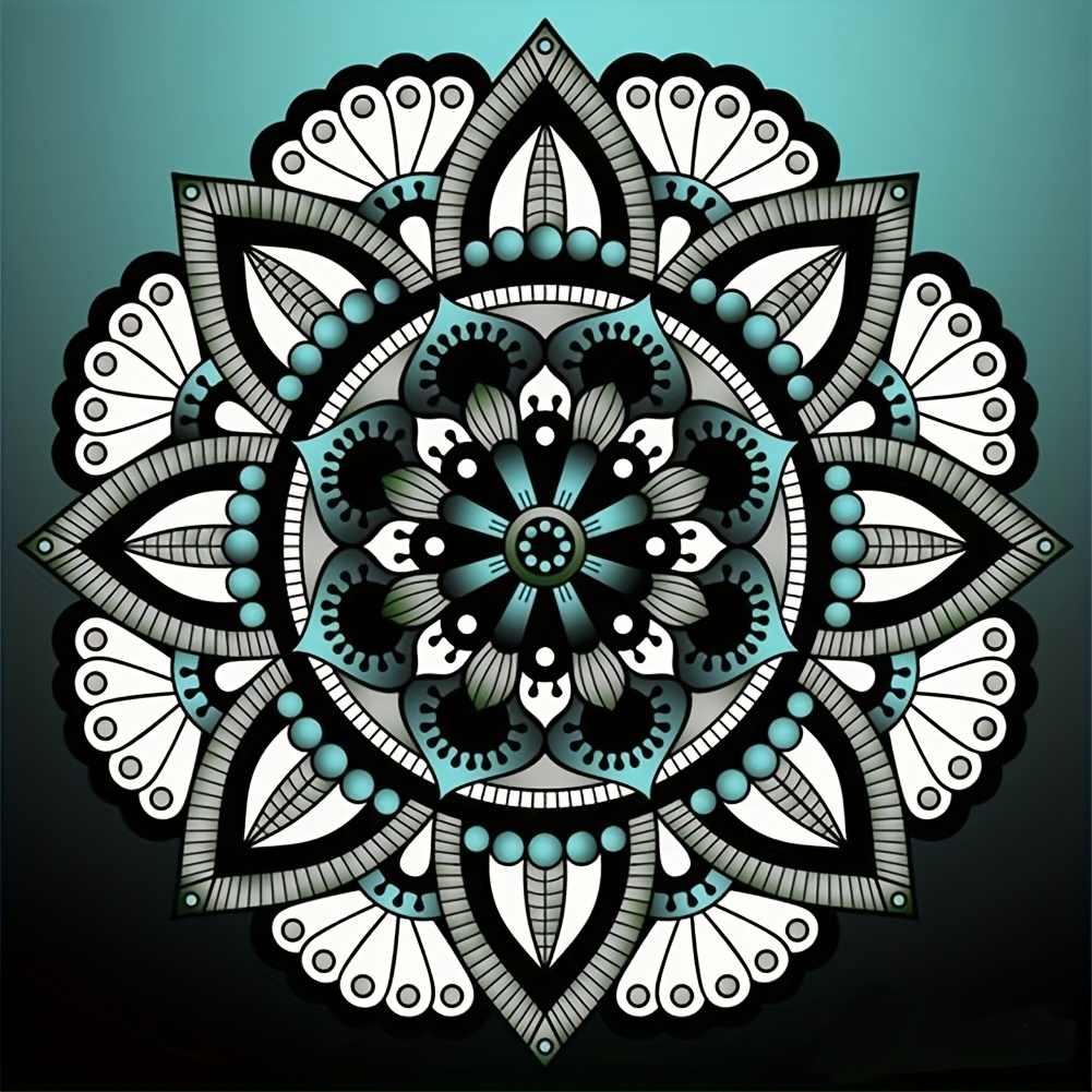 

1pc 30*30cm/11.8inx11.8in Frameless Diy 5d Diamond Painting Set Mandala Flower Diamond Painting Full Diamond Art Embroidery Cross Stitch Picture Diamond Painting Art Craft For Wall Decoration