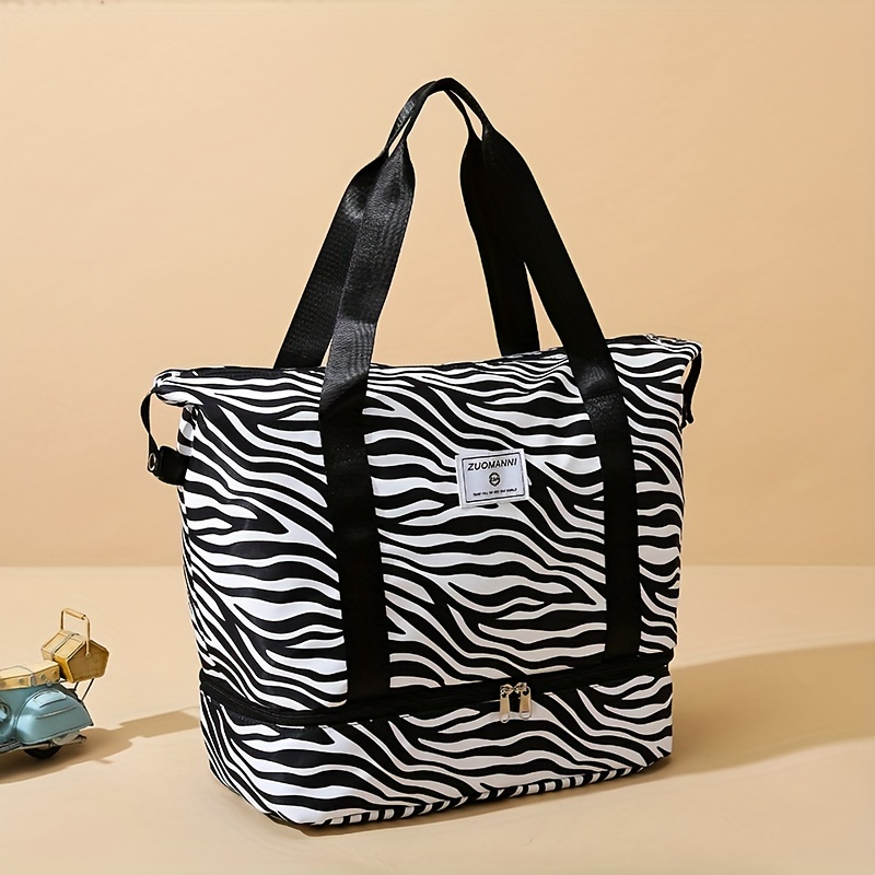 Fashion Travel Bag, Quilted Design Zipper Bag, Large Capacity Luggage  Weekend Handbag - Temu