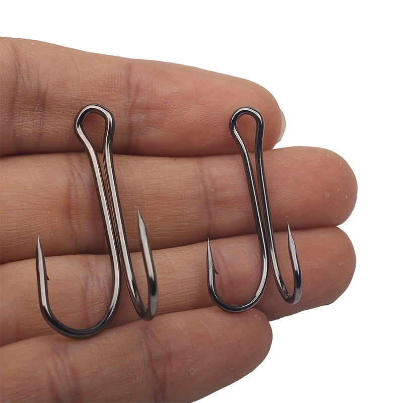 20pcs High Carbon Steel Saltwater Double Fishing Hooks - Boxed Set for  Small Fly Tying - Perfect for Saltwater Fishing!