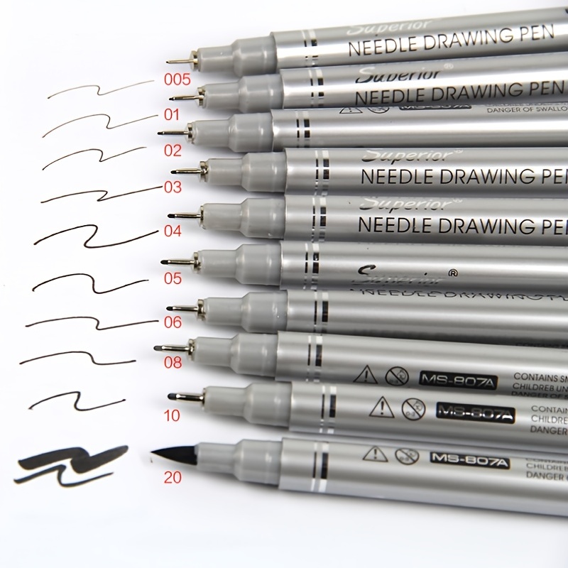 Bview Art Black Micro Pen Fineliner Ink Pens Precision Multiliner