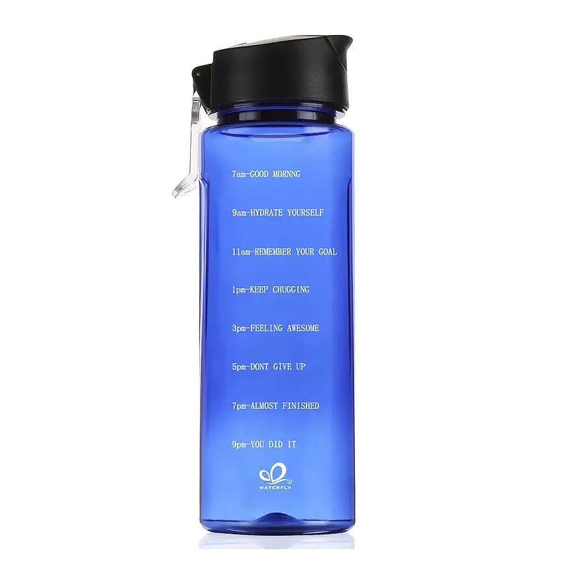 Botella Agua Potable Sin Fugas 24 Oz Marcador Tiempo Motivacional