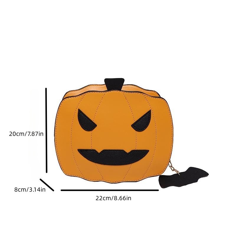 Pumpkin Shaped Novelty Crossbody Bag for Halloween