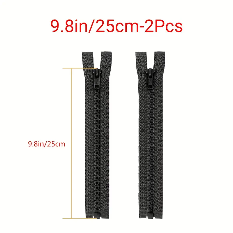 Zippers For Sewing Coats Black Molded Plastic Zippers Diy - Temu