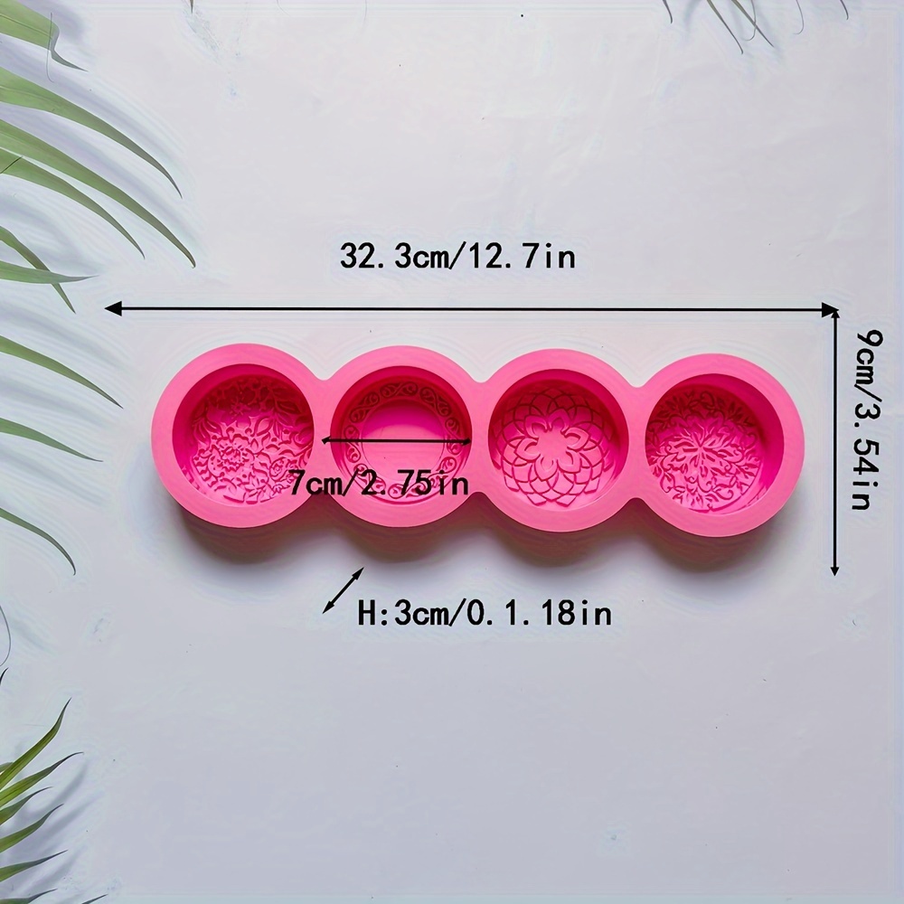 Silicone Mold Round Soap Flowers  Silicone Soap Molds Soap Making