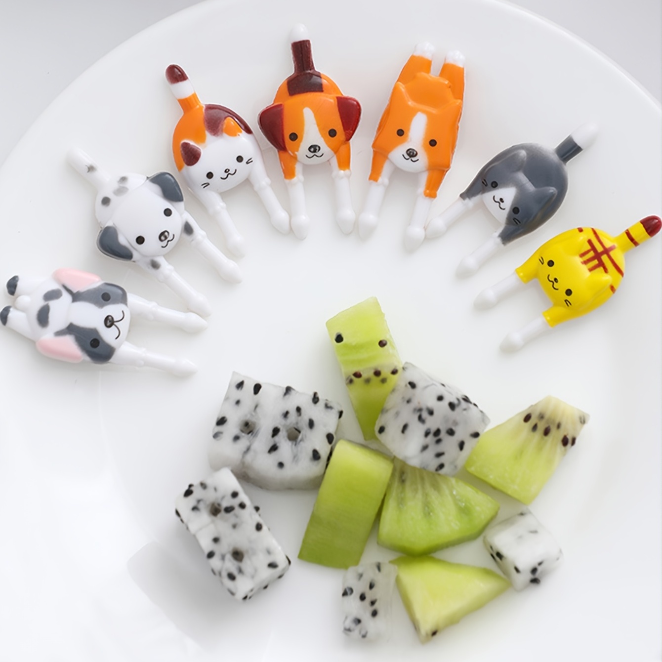 Cute Animal Lunch Box Decorative Picks, Creative Fruit Shaped