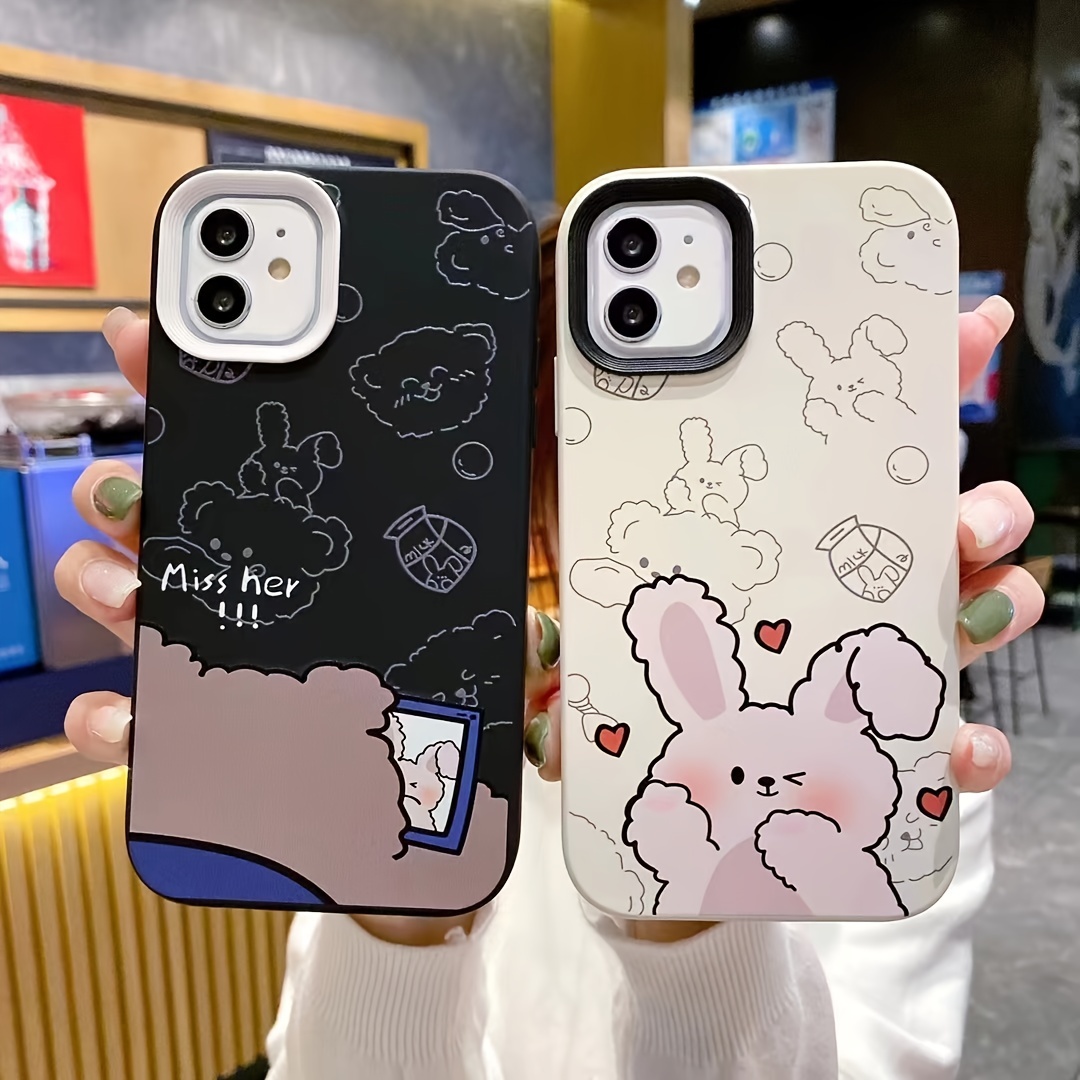 Cartoon Bunny Pattern Colorful Shockproof Mobile Temu