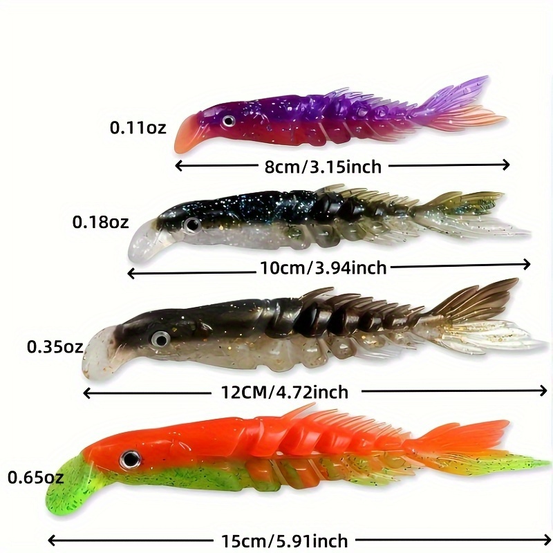 Goture 3/9pcs Pre-Rigged Fishing Shrimp Lures, Premium Luminous Artificial Soft  Shrimp Lures For Bass Trout Crappie Walleye Pike Striper Perch Musky for  Sale New Zealand, New Collection Online