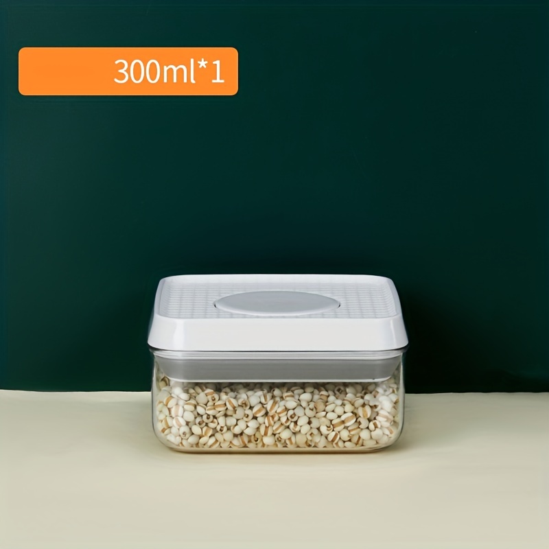 1pc 0.3/1/1.7/2.3l 密閉食品保存容器米、シリアル、小麦粉、ペット